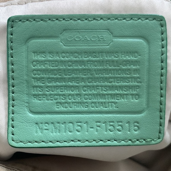 Coach Mint Green Ashley Patent Carryall Satchel - Picture 3 of 5